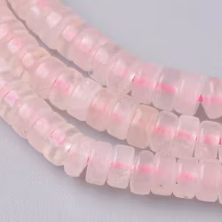 Rosenkvarts rondeller 4.5x2.5 mm, 1 sträng