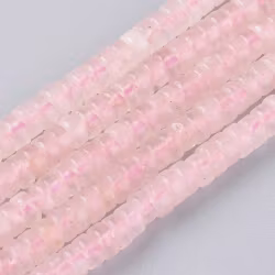 Rosenkvarts rondeller 4.5x2.5 mm, 1 sträng