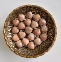 Antikfärgat hänge hjärta månsten, 1 st