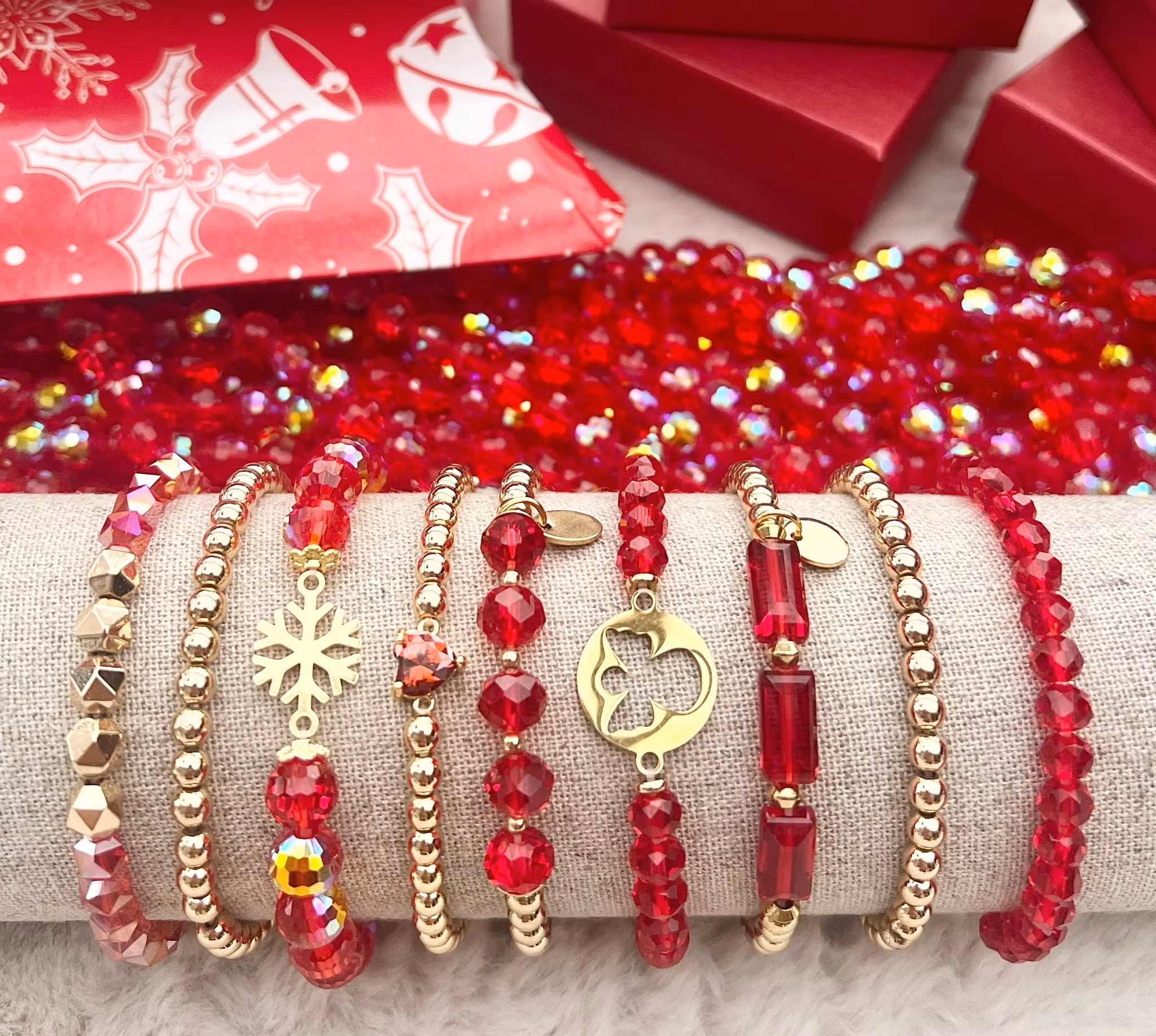 Rostfritt stål connector snöflinga, 1 st