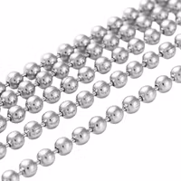 Rostfritt stål kulkedja 1.5 mm, 1 m