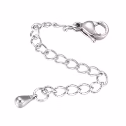 Rostfritt stål förlängsningkedja med droppe, 1 st