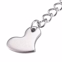 Rostfritt stål förlängsningkedja med hjärta, 1 st