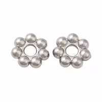 Rostfritt stål daisys 4 mm, 20 st