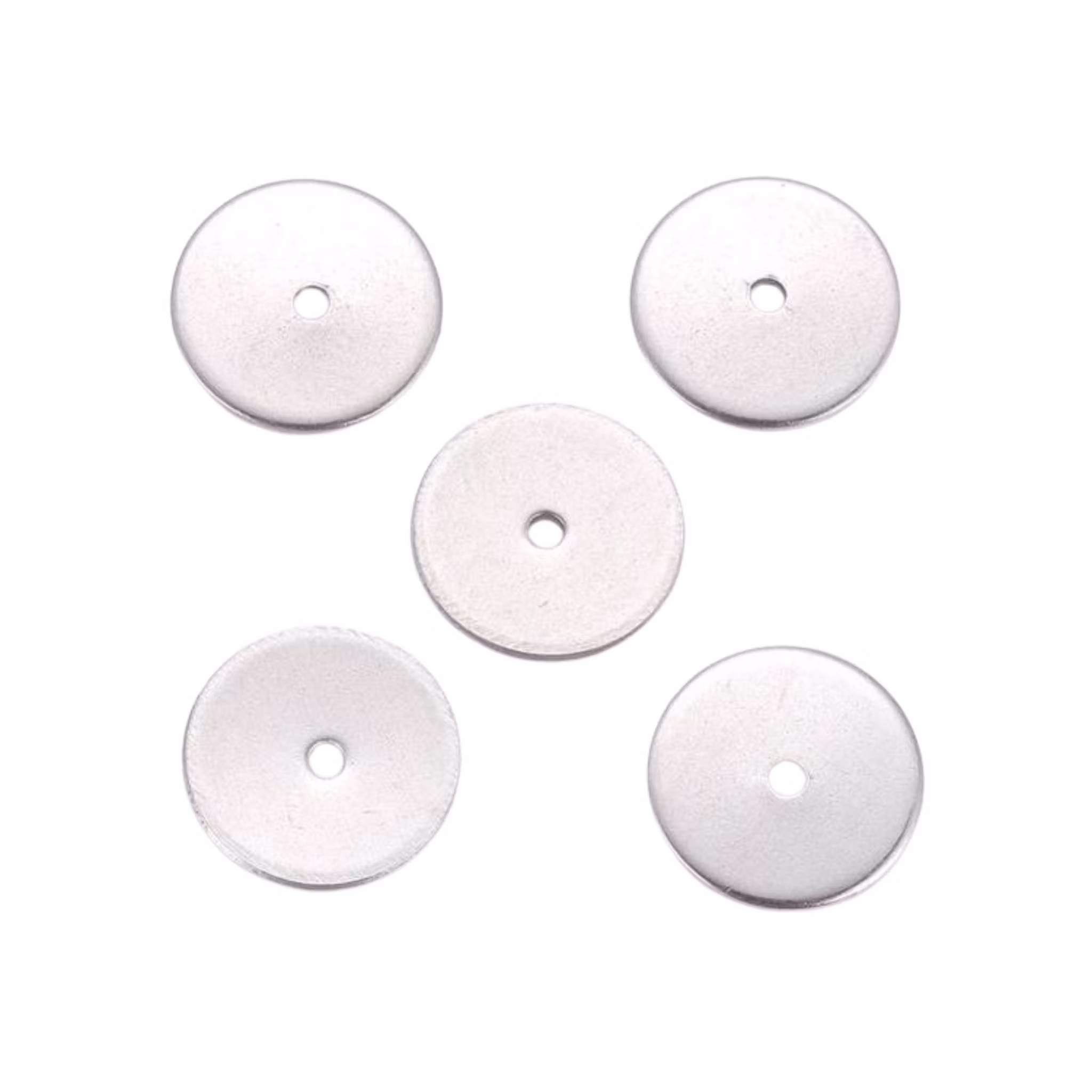 Rostfritt stål tunna rondeller 8 mm, ca 50 st