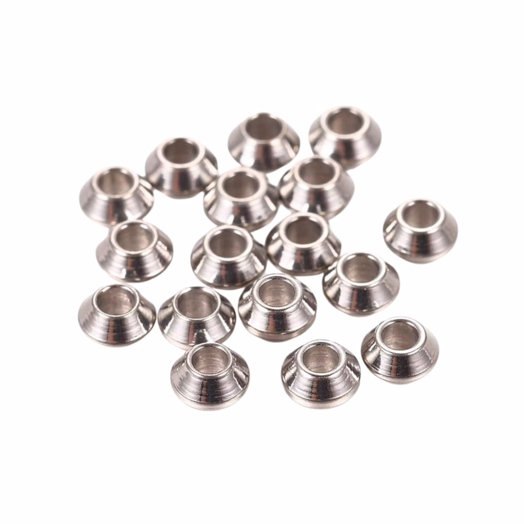 Rostfritt stål slipade rondeller 4 mm, ca 100 st