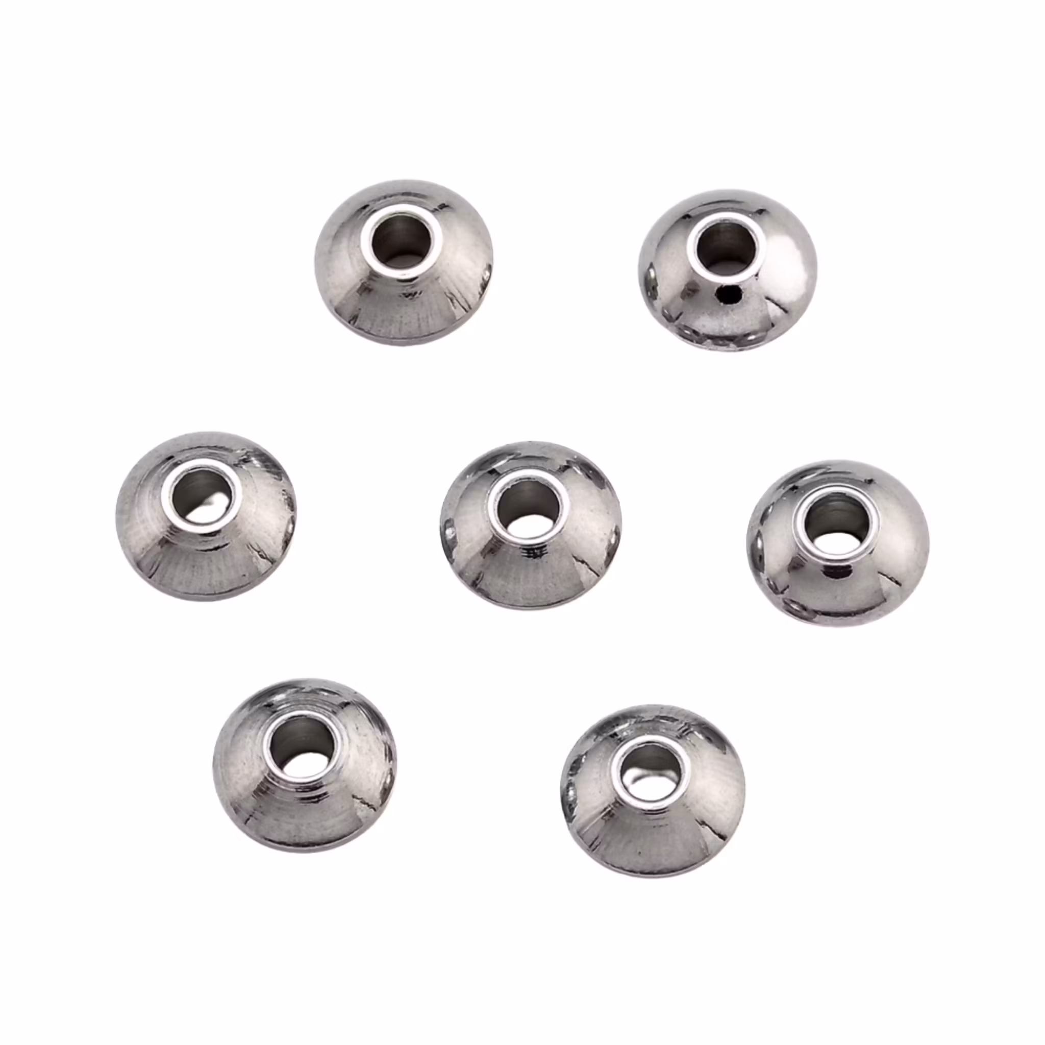 Rostfritt stål slipade rondeller 8 mm, 10 st