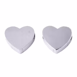 Rostfritt stål pärla hjärta, 1 st