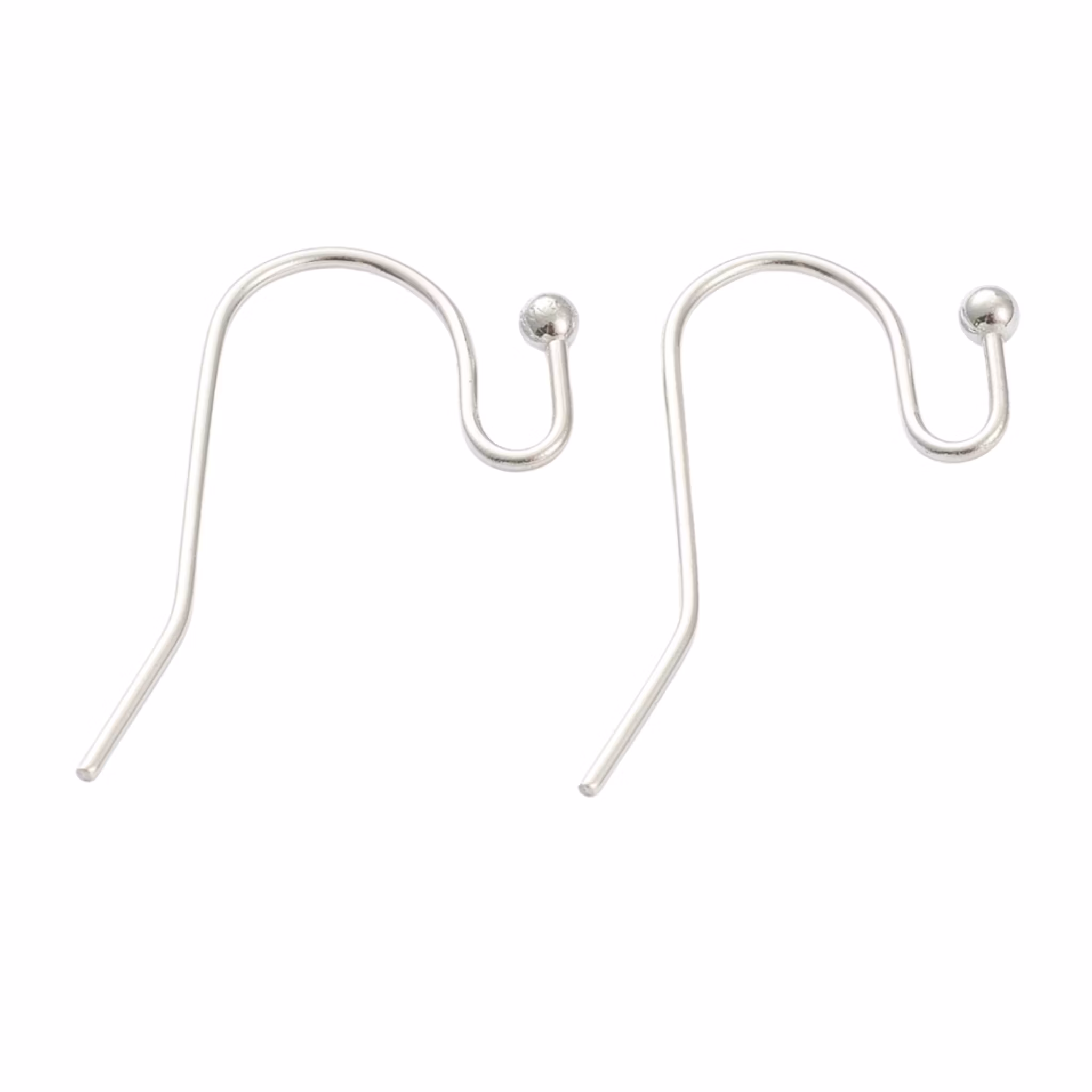 Kirurgiskt stål örkrokar med liten kula, ca 10 st