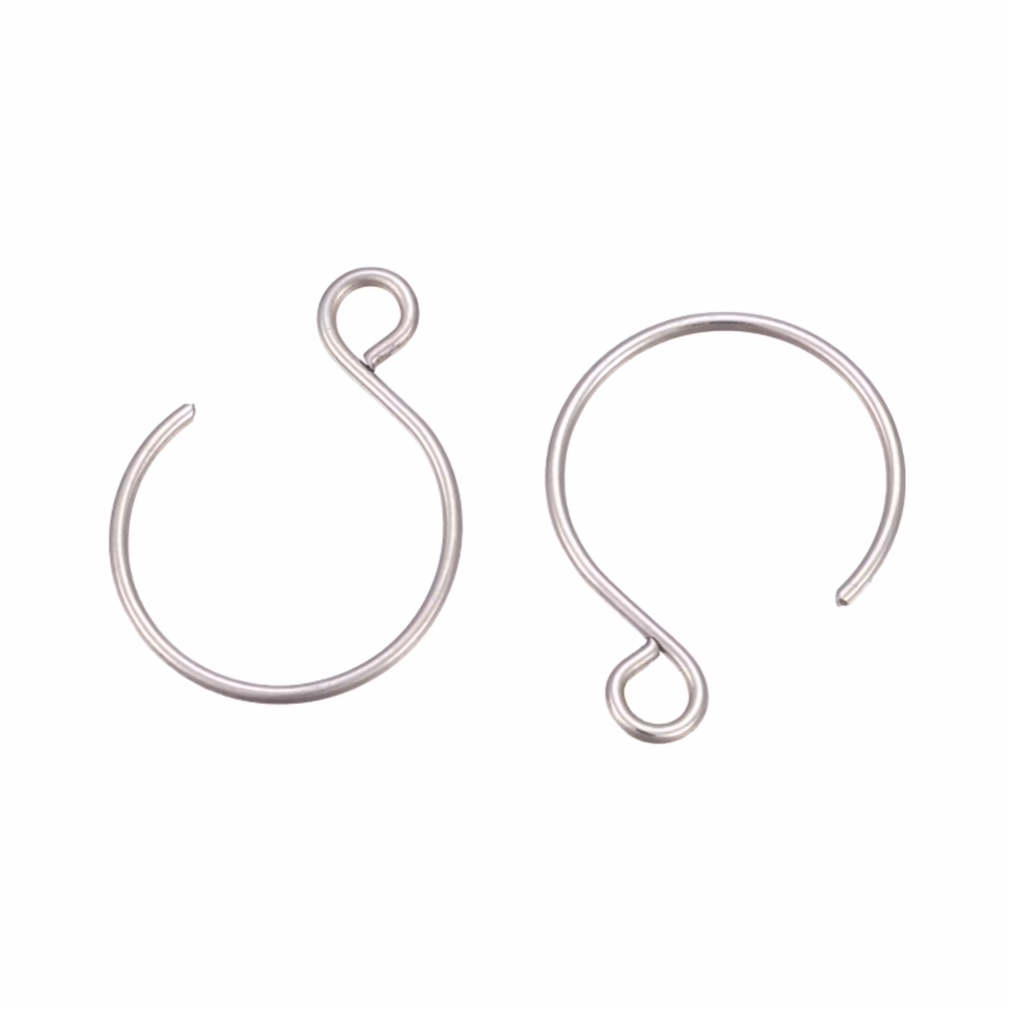 Kirurgiskt stål runda öronkrokar, 50 st