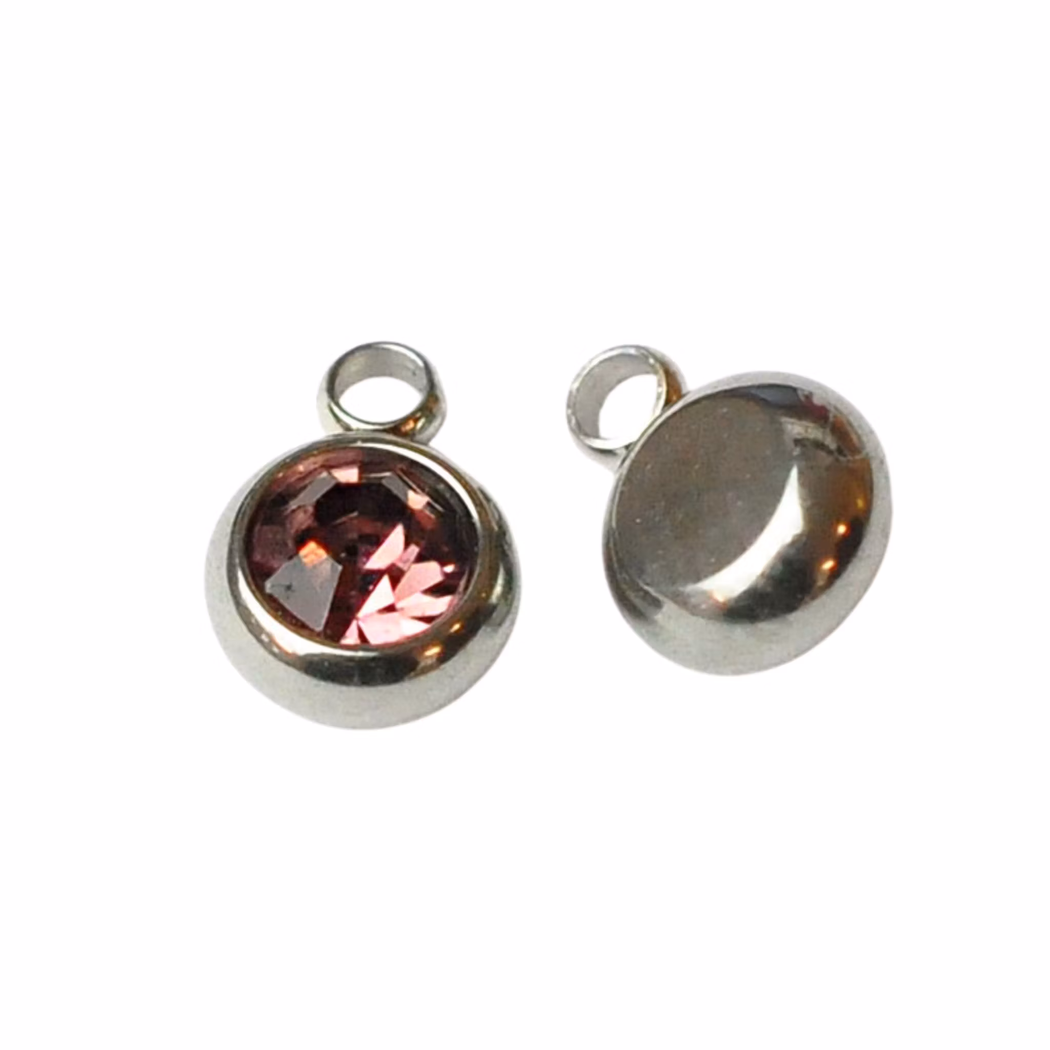 Rostfritt stål berlock liten lila, 1 st