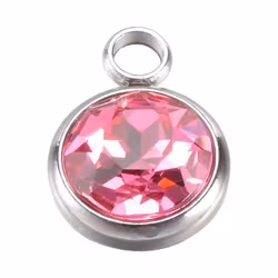 Rostfritt stål stor berlock cerise, 1 st