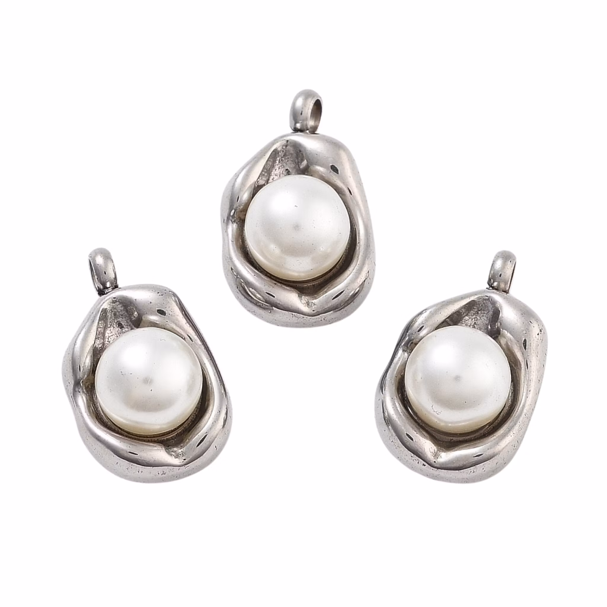 Rostfritt stål hänge pärla, 1 st