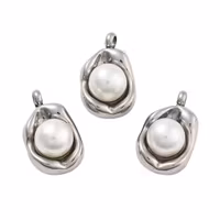 Rostfritt stål hänge pärla, 1 st