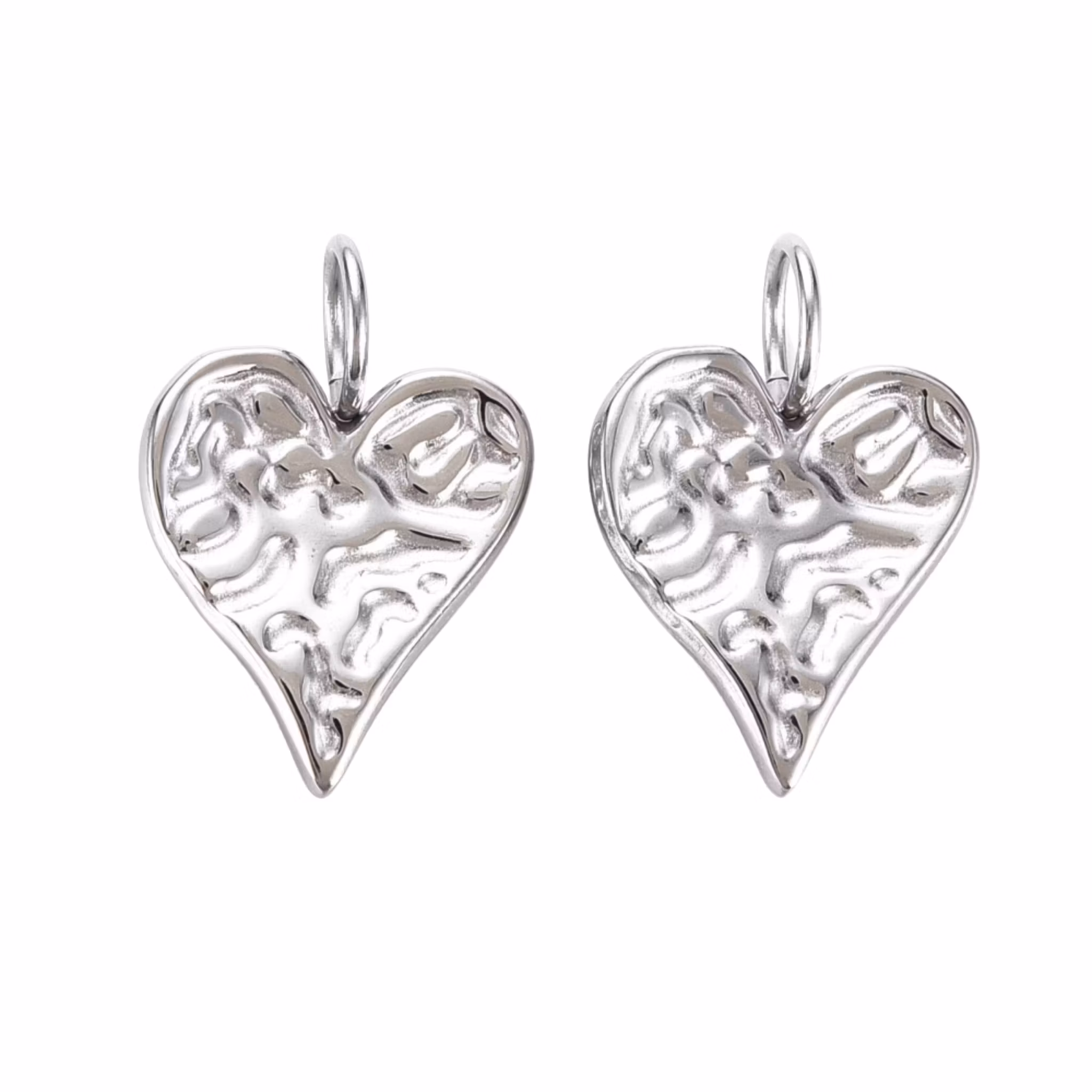 Rostfritt stål hänge mönstrat hjärta, 1 st