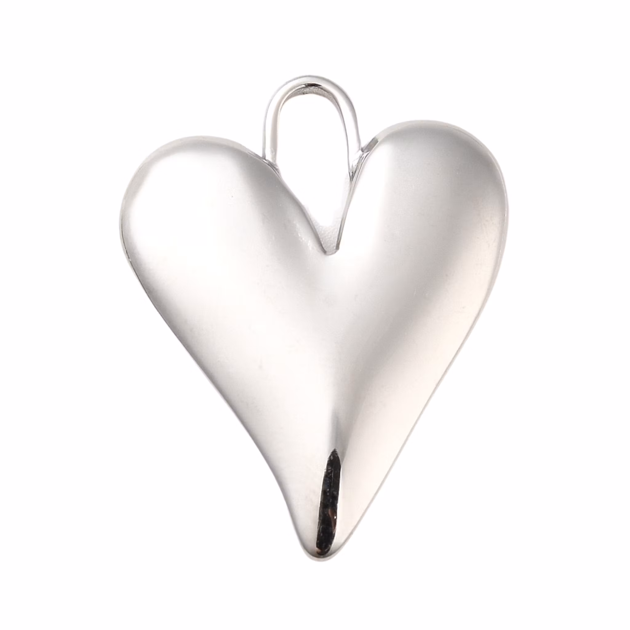 Rostfritt stål hänge stort hjärta, 1 st