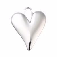 Rostfritt stål hänge stort hjärta, 1 st