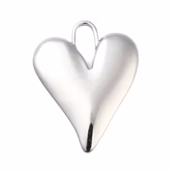 Rostfritt stål hänge stort hjärta, 1 st