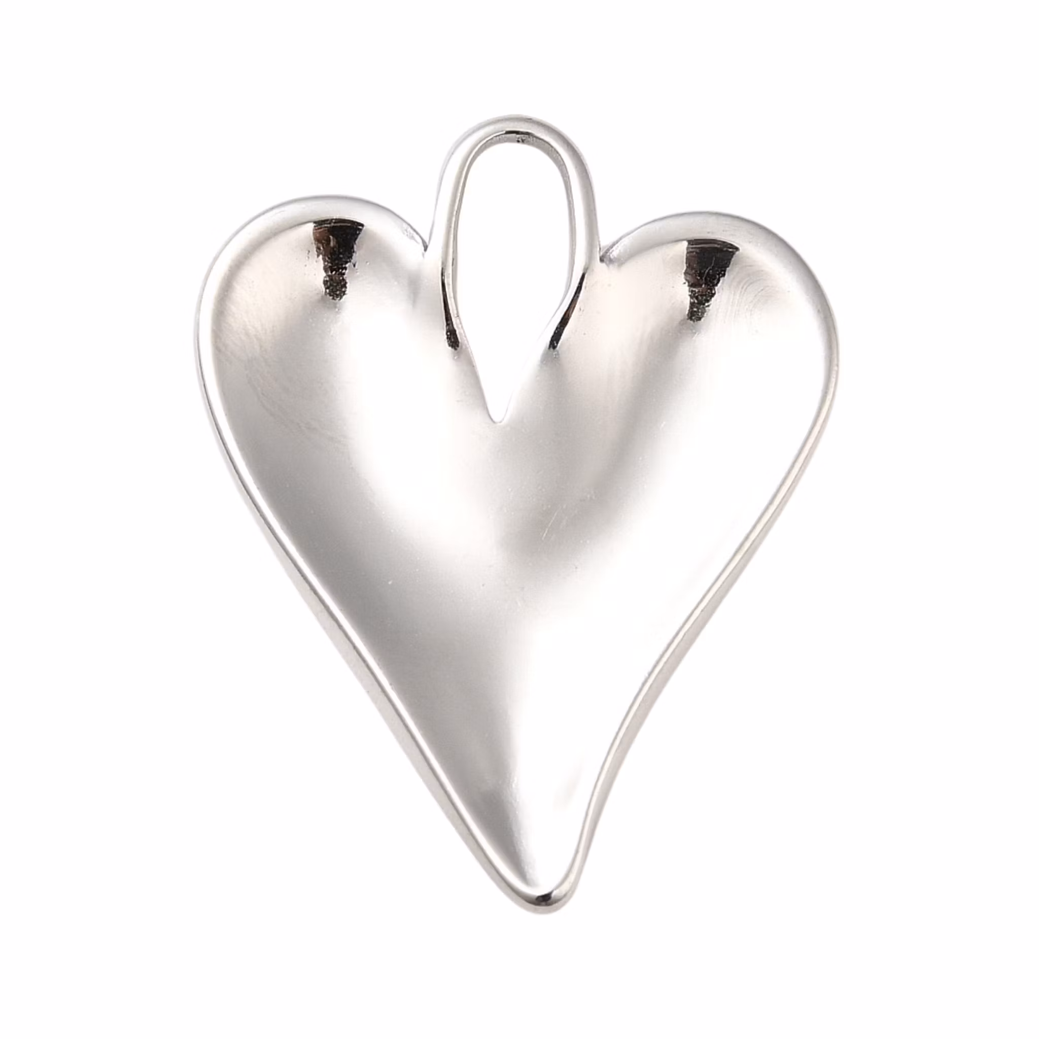 Rostfritt stål hänge stort hjärta, 1 st