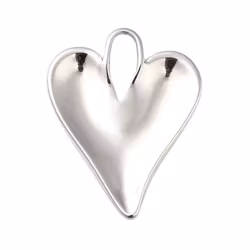 Rostfritt stål hänge stort hjärta, 1 st