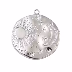 Rostfritt stål hänge moon & sun, 1 st