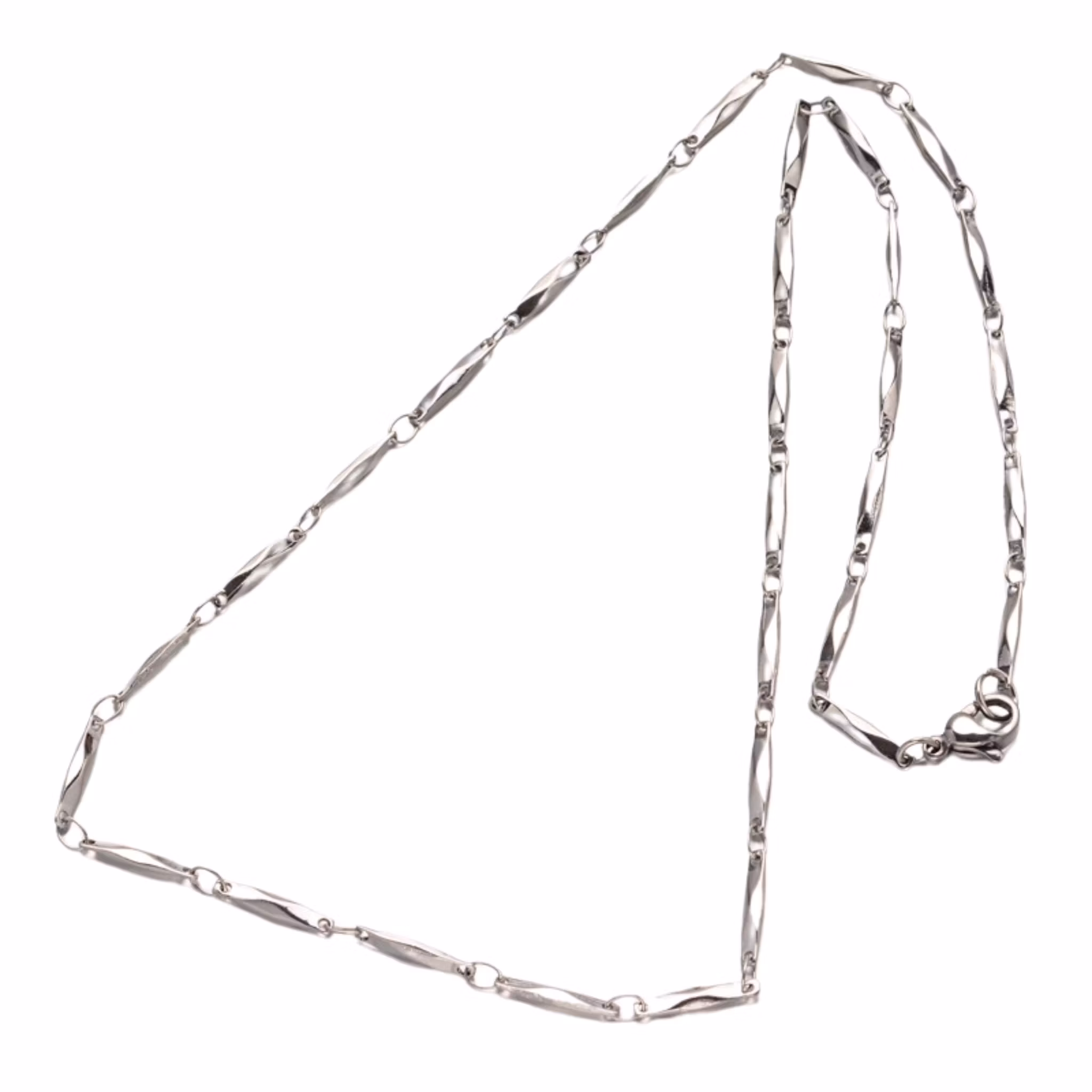 Rostfritt stål länkat halsband, 1 st