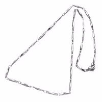 Rostfritt stål länkat halsband, 1 st