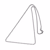 Rostfritt stål halskedja ropechain 45 cm, 1 st