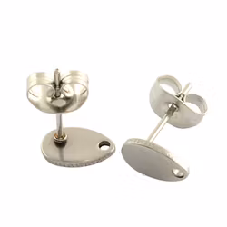 Rostfritt stål stiftörhängen droppe, 10 st