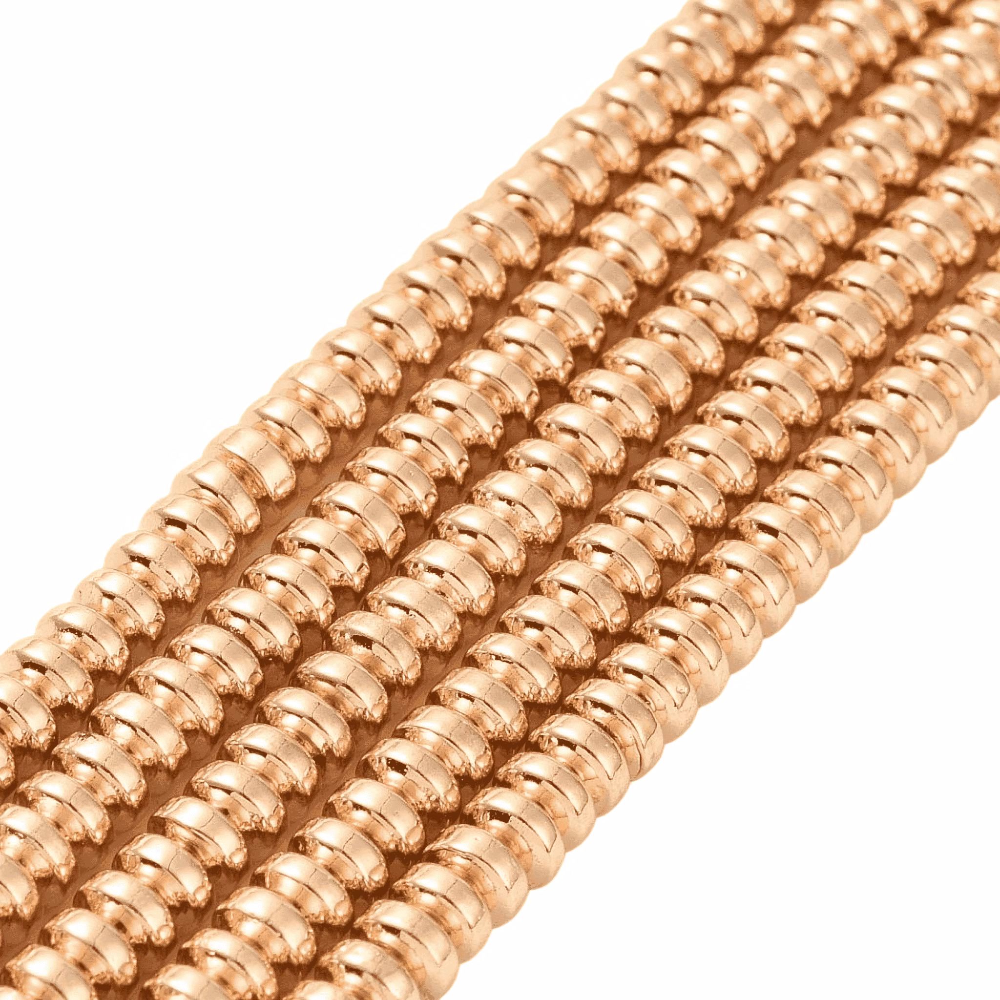 Ljust guldfärgad hematitrondeller 4x2 mm, 1 sträng