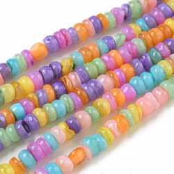 Snäckskalsrondeller 4x2 mm mix, 1 sträng