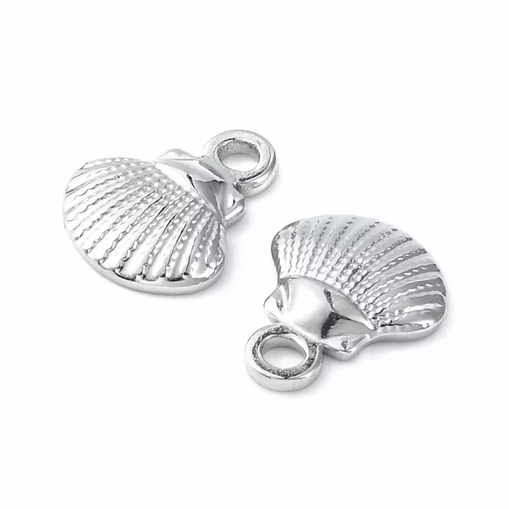 Rostfritt stål berlock liten snäcka