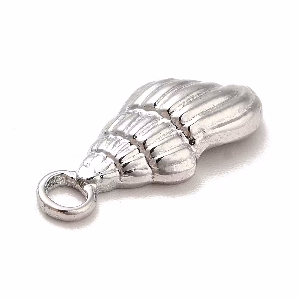 REA: Rostfritt stål berlock avlång snäcka