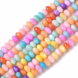 Snäckskalsrondeller 5x3 mm mix, 1 sträng