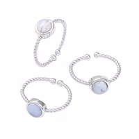 Blue lace agate ring