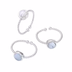 Blue lace agate ring