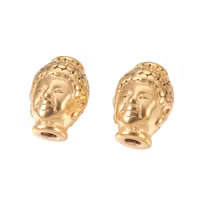 Guldfärgat rostfritt stål buddha mönstrad med PVD plätering, 1 st