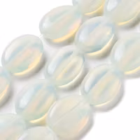 Opalite flat oval liten bumling, 1 st