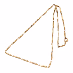 Guldfärgat rostfritt stål halsband länkad kedja 44 cm, 1 st