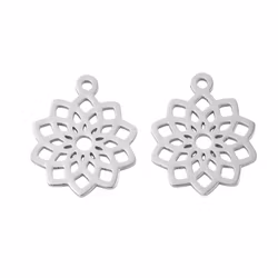 Rostfritt stål hänge Sahasrara, 1 st