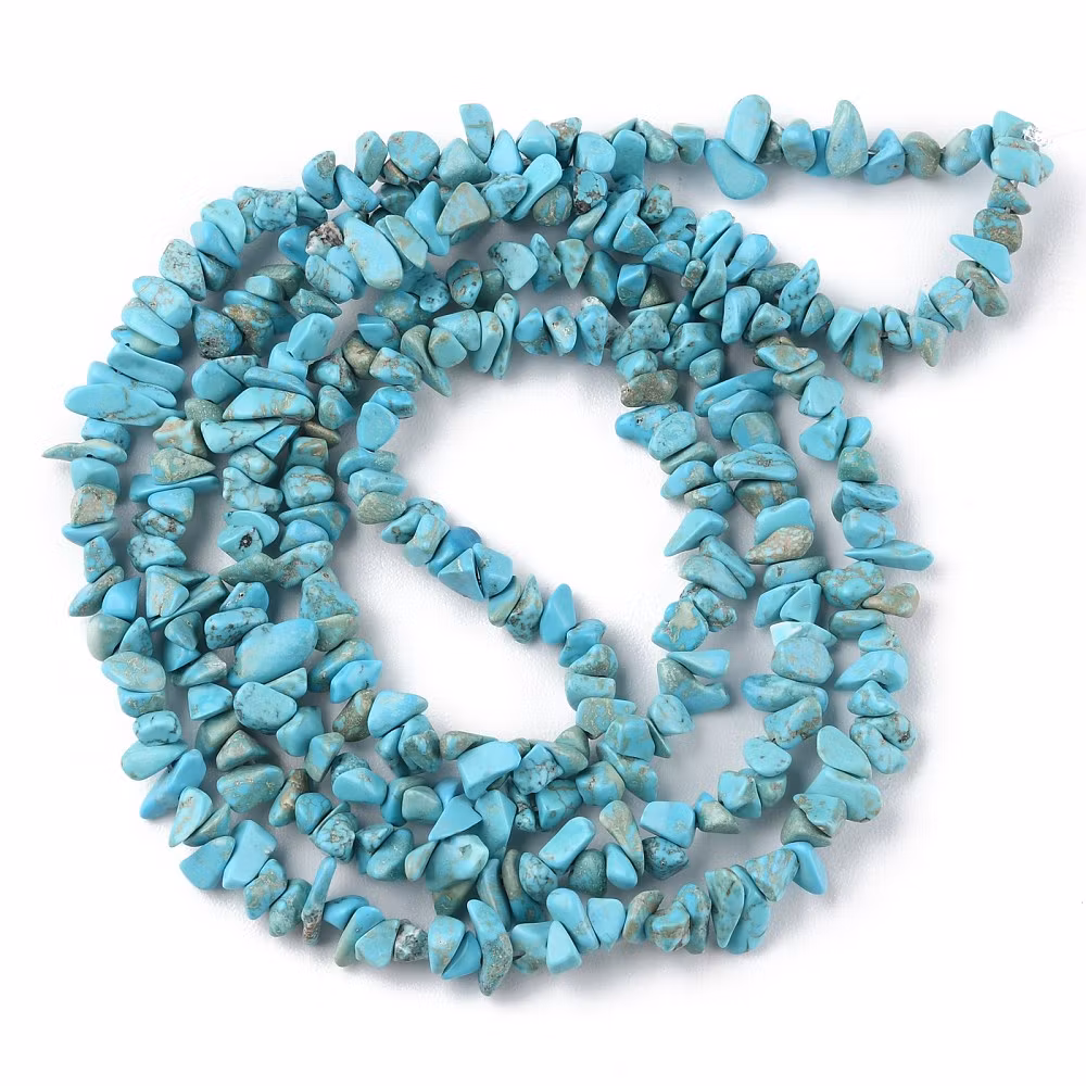 Naturlig turkos chips, 1 sträng