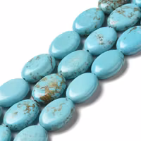 Howlite turkos liten flat sten, 1 st