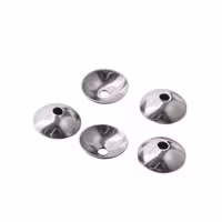 Rostfritt stål pärlhattar 4 mm, ca 100 st