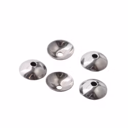 Rostfritt stål pärlhattar 8 mm, ca 50 st