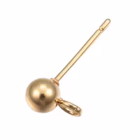 Guldfärgat kirurgiskt stål stiftörhängen med PVD plätering, 10 st