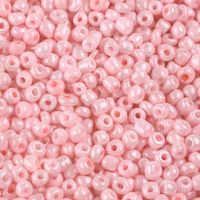 Seed beads 4 mm ljusrosa, ca 150 st