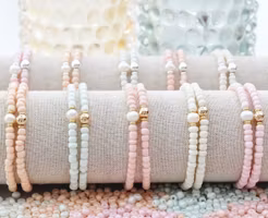 Seed beads 4 mm ljusrosa, ca 150 st