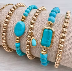 Naturlig turkos 6 mm, 1 sträng