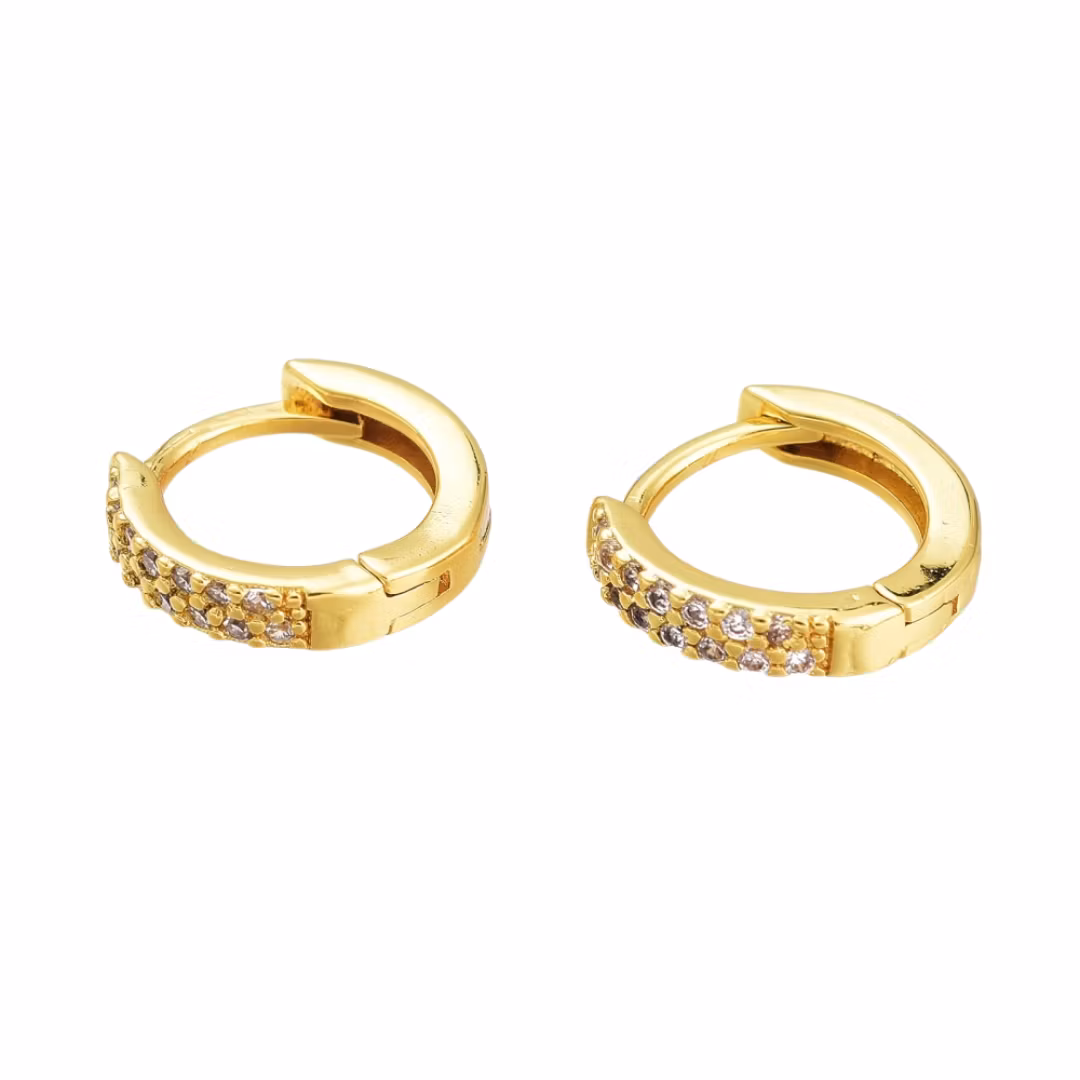 Örhängen hoops med cubic zirconia, 1 par