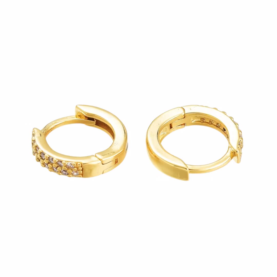 Örhängen hoops med cubic zirconia, 1 par